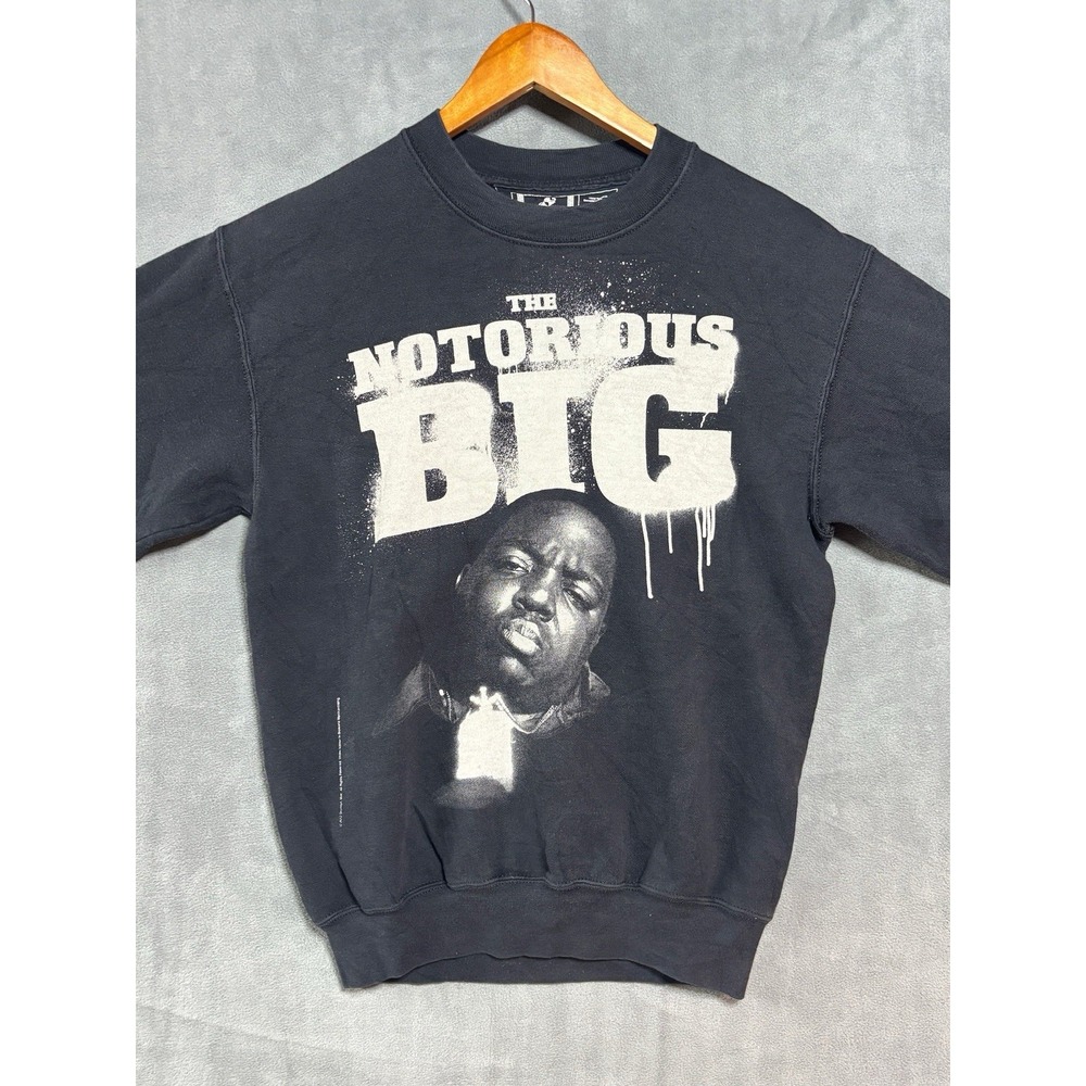 Brooklyn Mint Biggie Smalls Crewneck Sweatshirt Mens Size XS/S Black Logo Rap